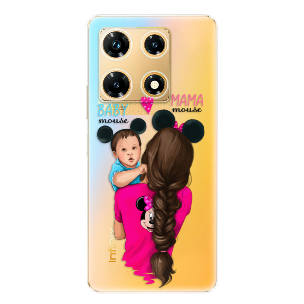 Odolné silikónové puzdro iSaprio - Mama Mouse Brunette and Boy - Infinix Note 30 PRO