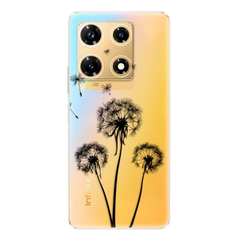 Odolné silikónové puzdro iSaprio - Three Dandelions - black - Infinix Note 30 PRO