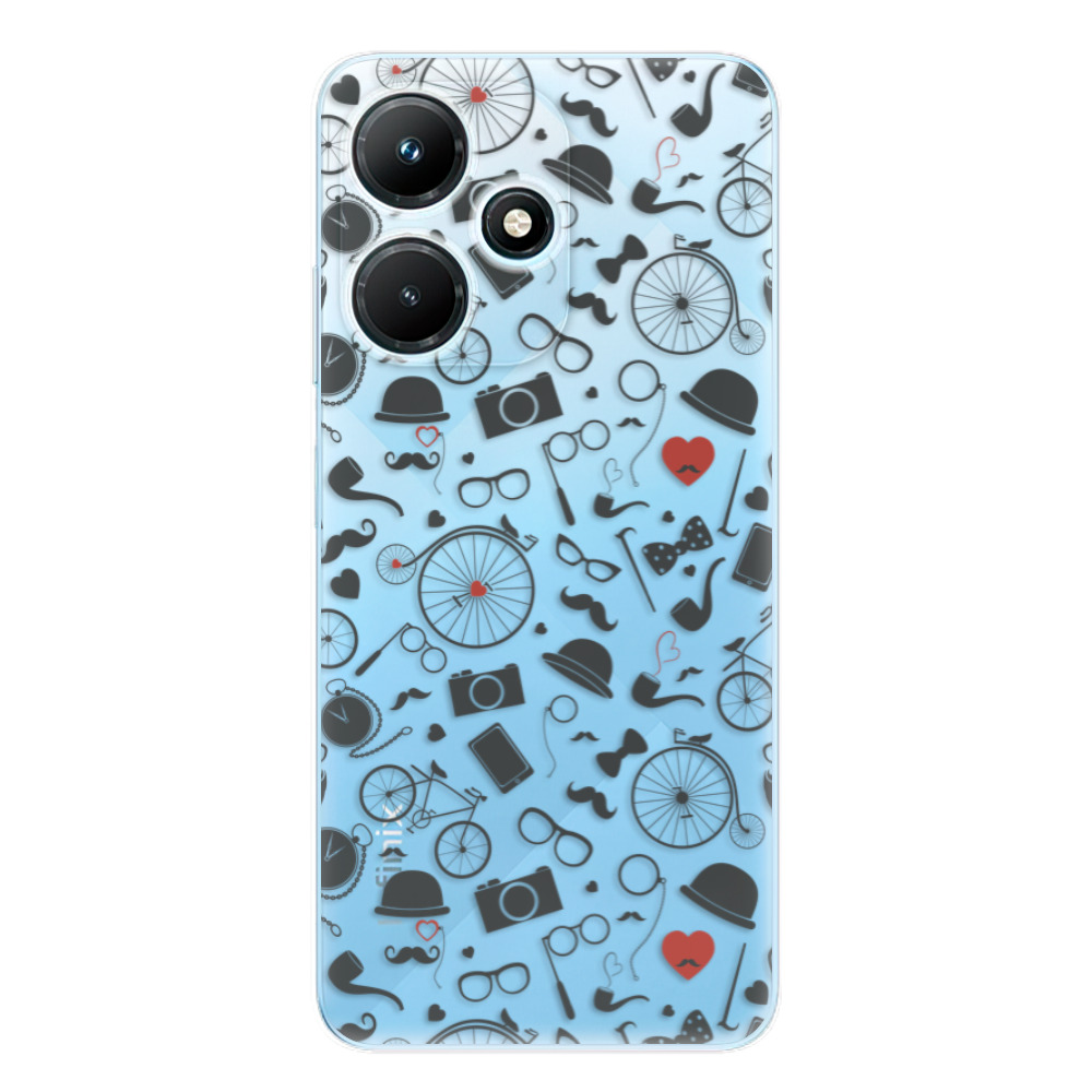 Odolné silikónové puzdro iSaprio - Vintage Pattern 01 - black - Infinix Hot 30i