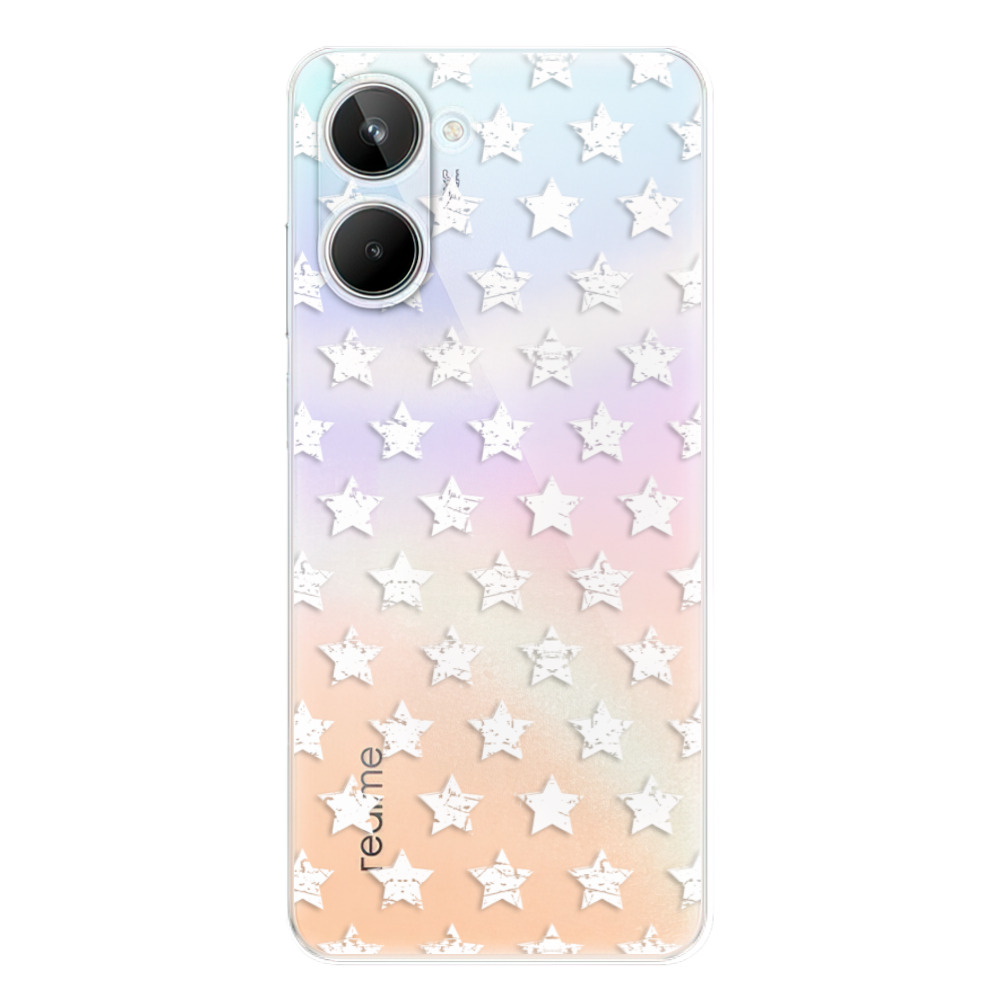 Odolné silikónové puzdro iSaprio - Stars Pattern - white - Realme 10