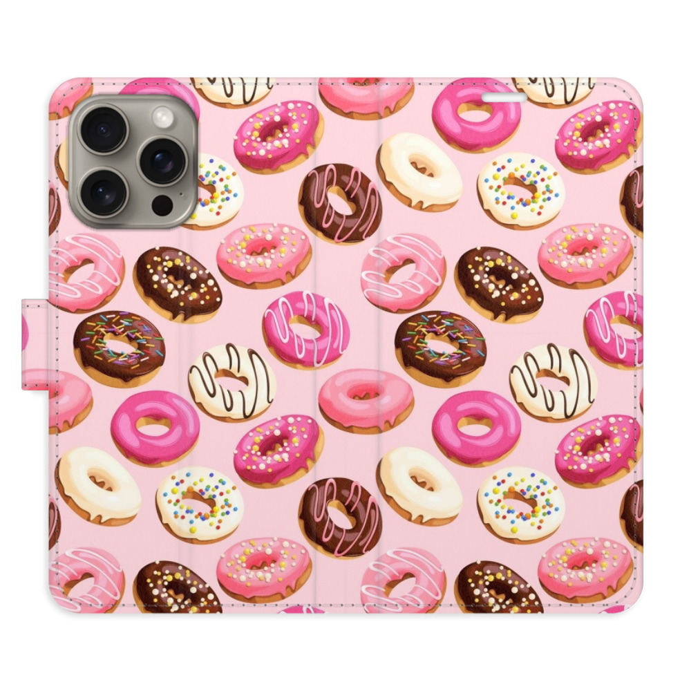 Flipové puzdro iSaprio - Donuts Pattern 03 - iPhone 15 Pro Max