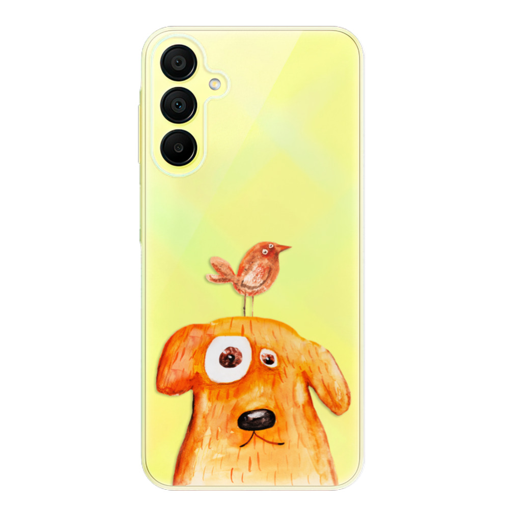 Odolné silikónové puzdro iSaprio - Dog And Bird - Samsung Galaxy A15 / A15 5G