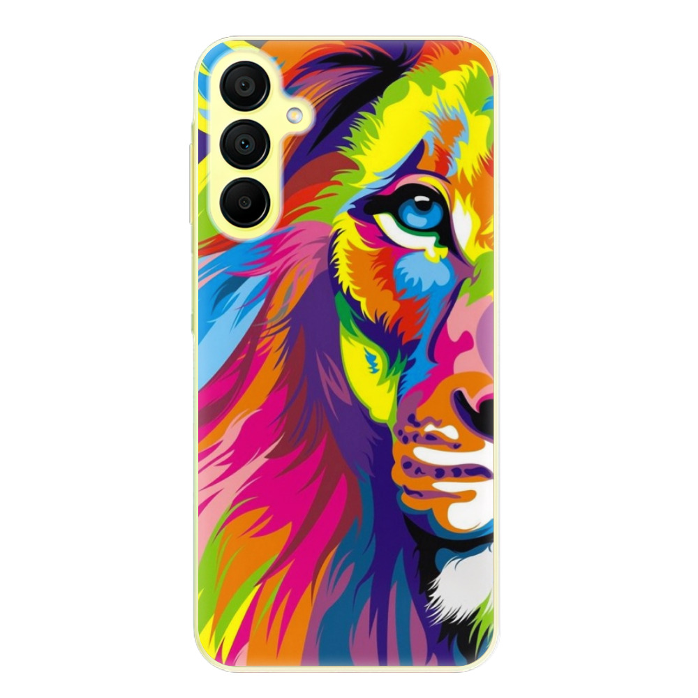 Odolné silikónové puzdro iSaprio - Rainbow Lion - Samsung Galaxy A15 / A15 5G