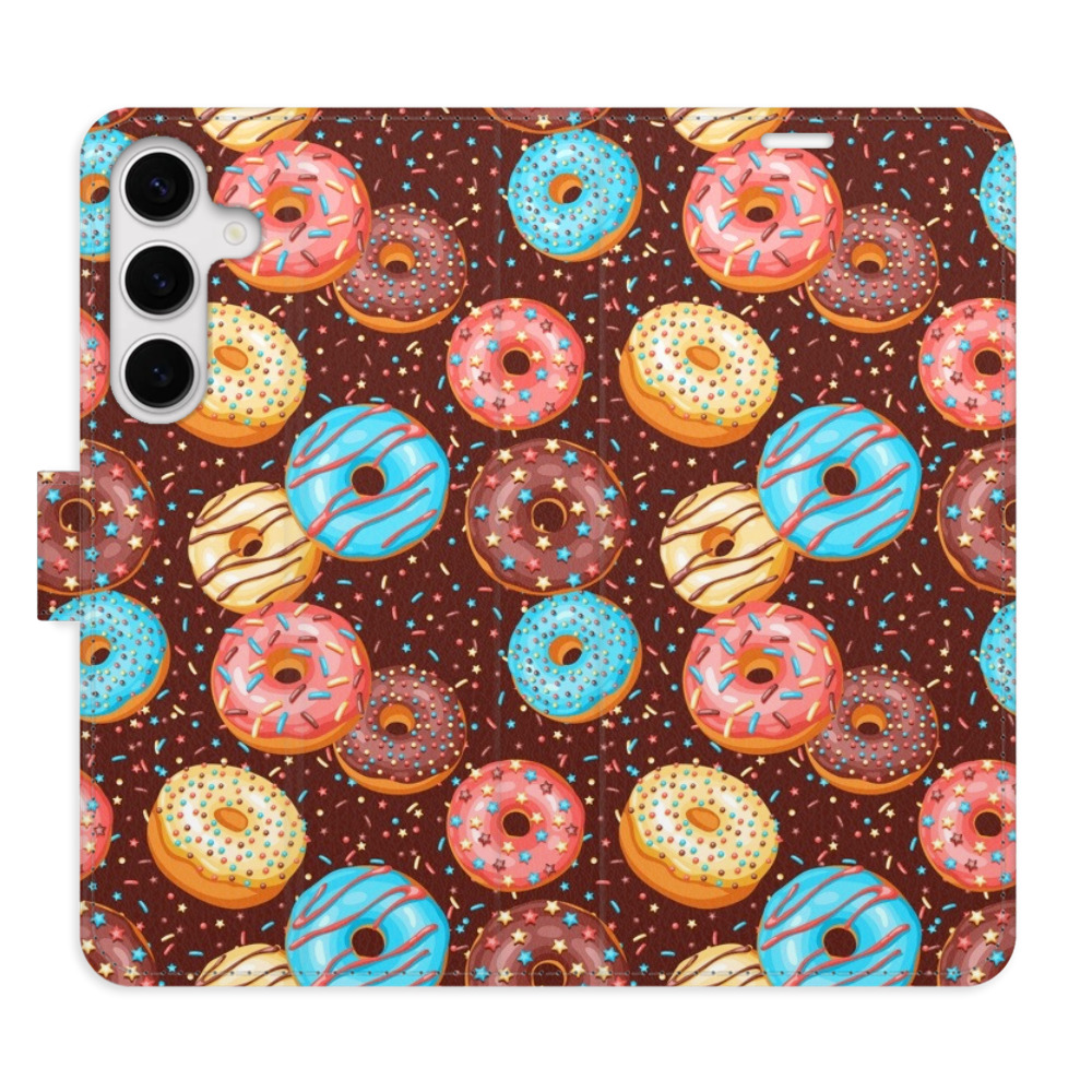 Flipové puzdro iSaprio - Donuts Pattern - Samsung Galaxy S24+