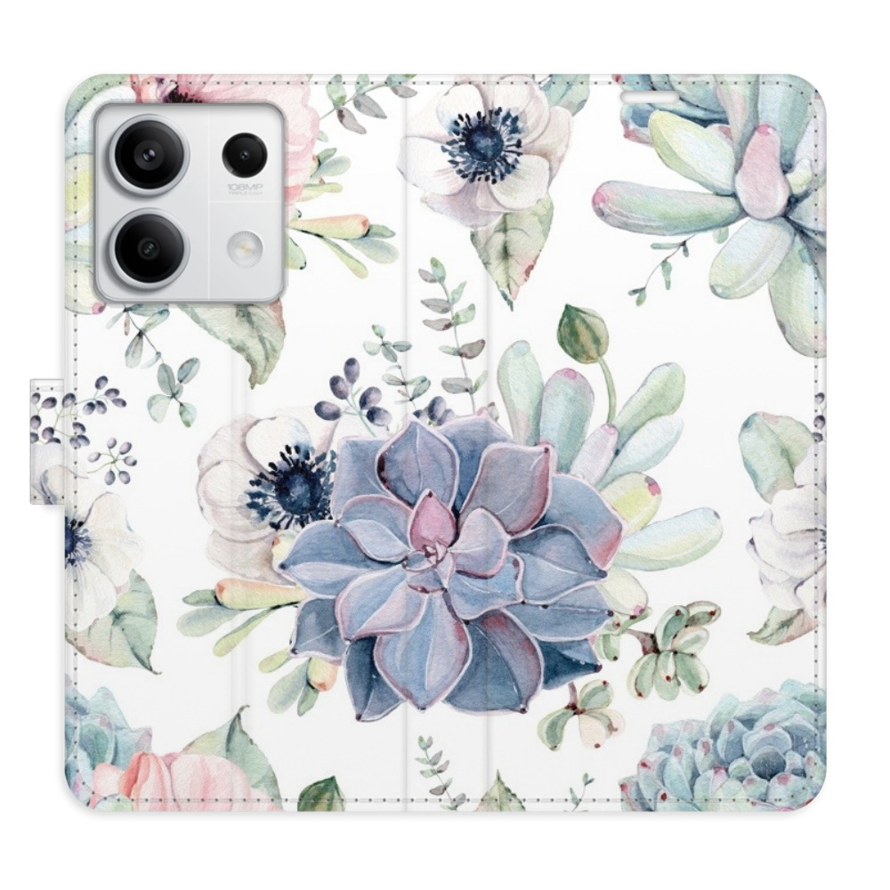 Flipové puzdro iSaprio - Succulents - Xiaomi Redmi Note 13 5G