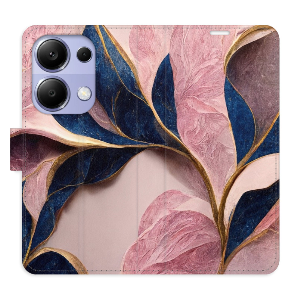 Flipové puzdro iSaprio - Pink Leaves - Xiaomi Redmi Note 13 Pro
