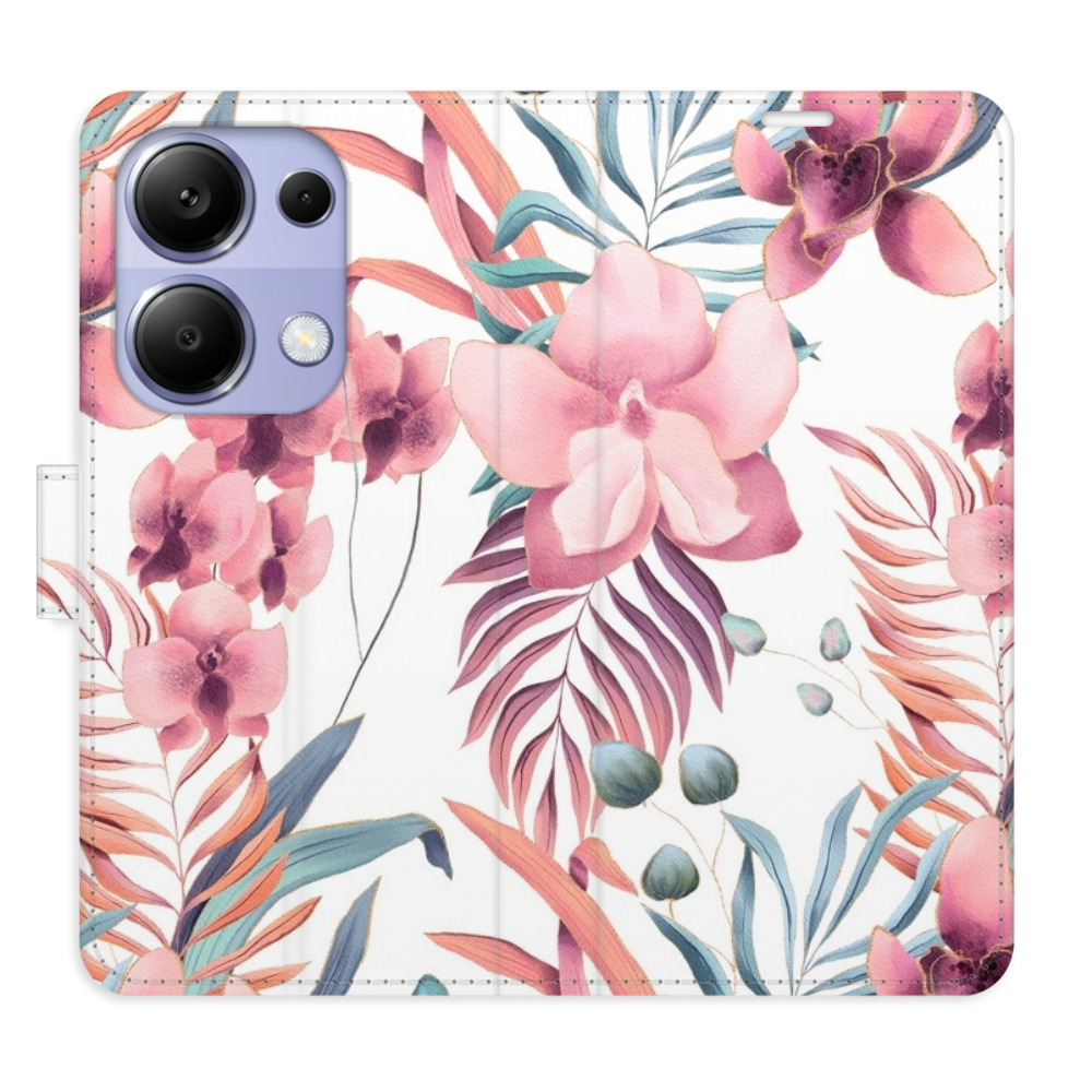 Flipové puzdro iSaprio - Pink Flowers 02 - Xiaomi Redmi Note 13 Pro