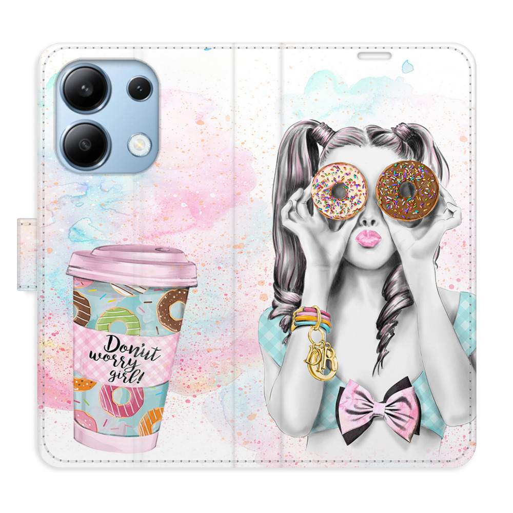 Flipové puzdro iSaprio - Donut Worry Girl - Xiaomi Redmi Note 13