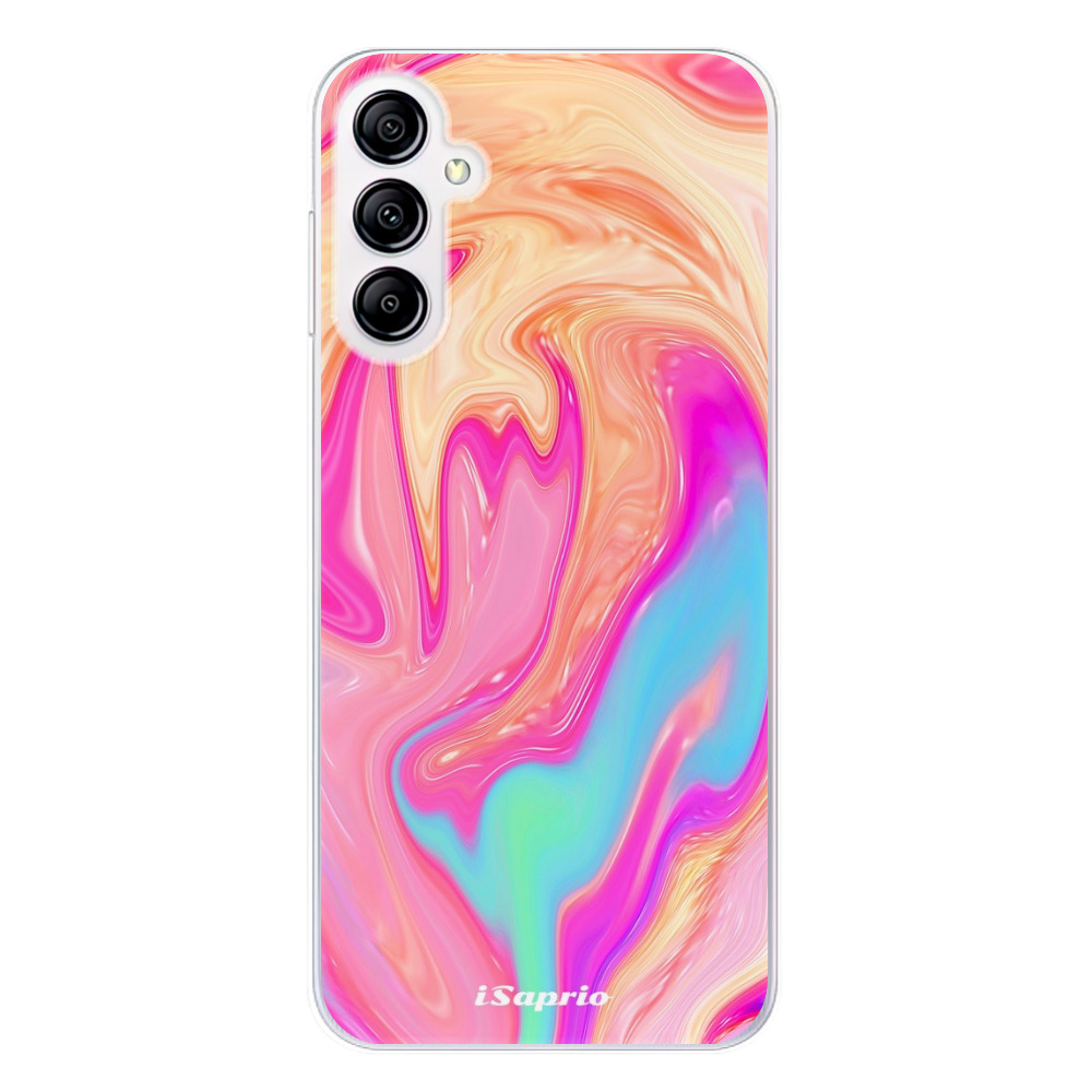 Odolné silikónové puzdro iSaprio - Orange Liquid - Samsung Galaxy A14 / A14 5G