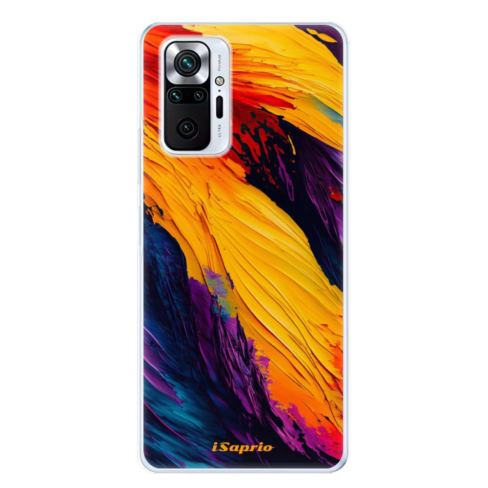Odolné silikónové puzdro iSaprio - Orange Paint - Xiaomi Redmi Note 10 Pro