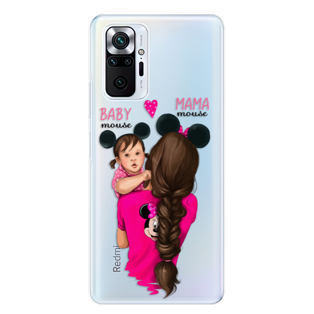Odolné silikónové puzdro iSaprio - Mama Mouse Brunette and Girl - Xiaomi Redmi Note 10 Pro