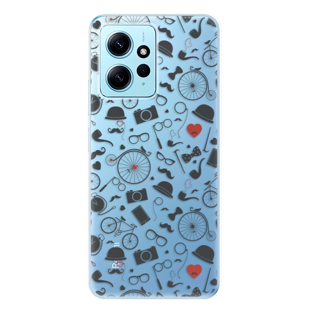 Odolné silikónové puzdro iSaprio - Vintage Pattern 01 - black - Xiaomi Redmi Note 12 5G
