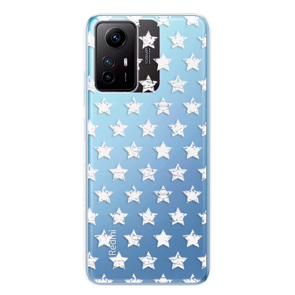 Odolné silikónové puzdro iSaprio - Stars Pattern - white - Xiaomi Redmi Note 12S