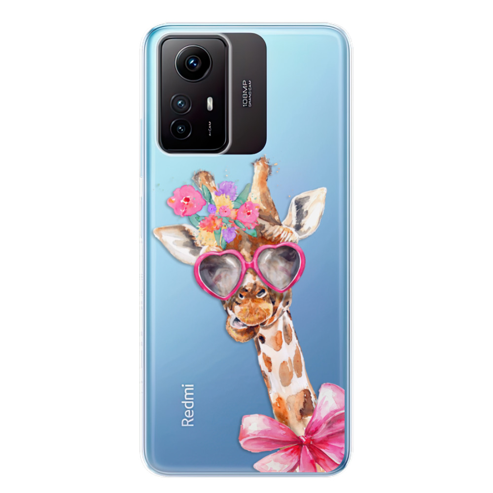 Odolné silikónové puzdro iSaprio - Lady Giraffe - Xiaomi Redmi Note 12S