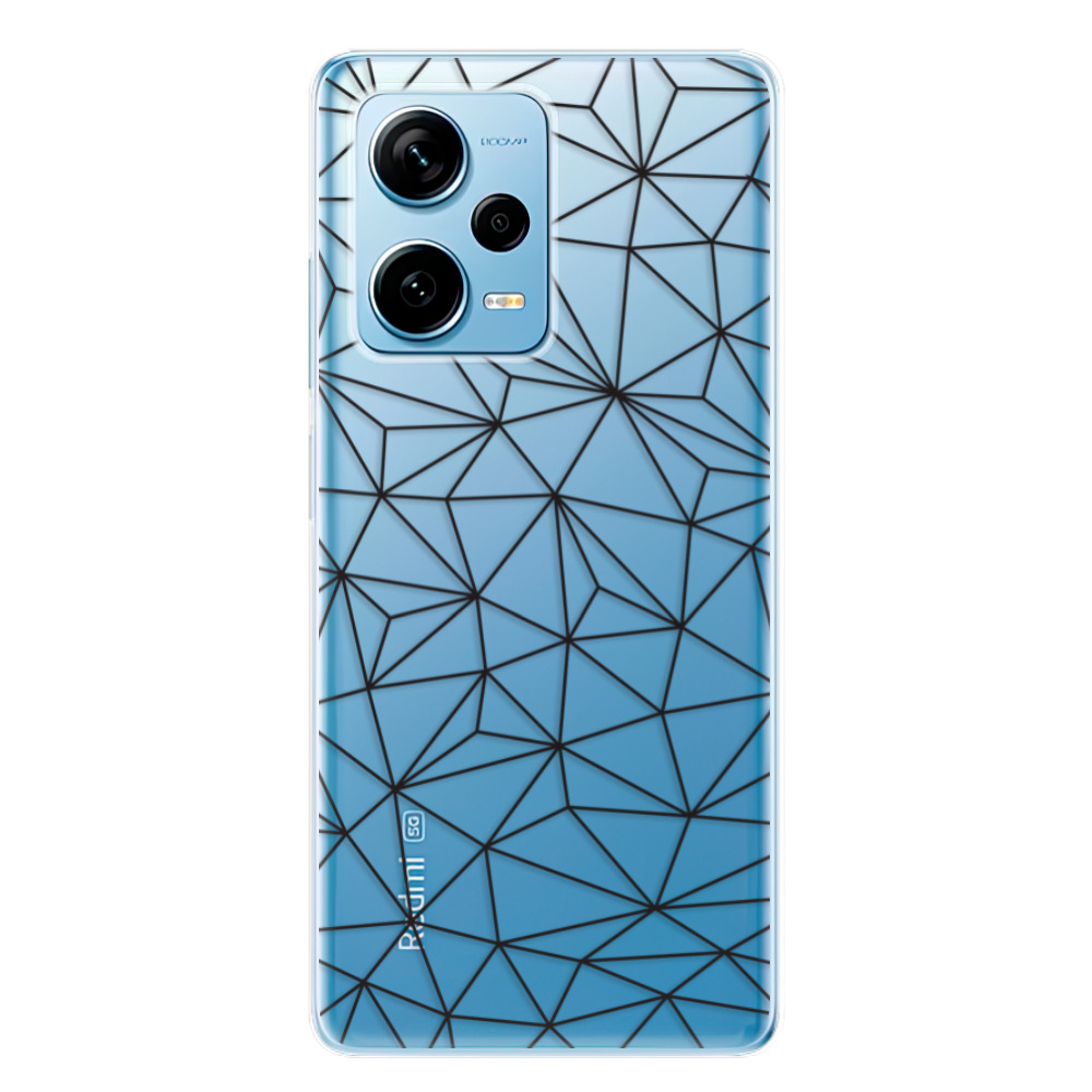 Odolné silikónové puzdro iSaprio - Abstract Triangles 03 - black - Xiaomi Redmi Note 12 Pro 5G / Poco X5 Pro 5G