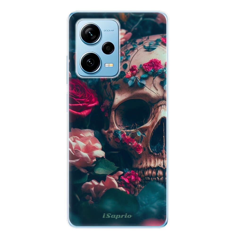 Odolné silikónové puzdro iSaprio - Skull in Roses - Xiaomi Redmi Note 12 Pro+ 5G