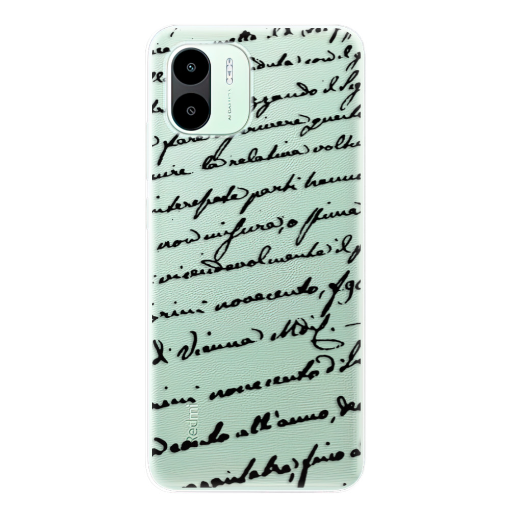 Odolné silikónové puzdro iSaprio - Handwriting 01 - black - Xiaomi Redmi A1 / A2