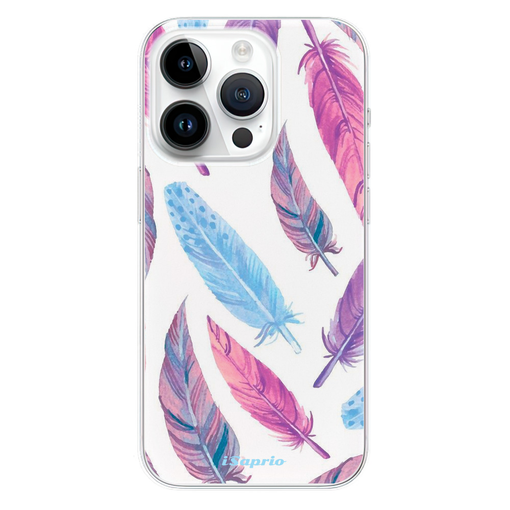Odolné silikónové puzdro iSaprio - Feather Pattern 10 - iPhone 15 Pro