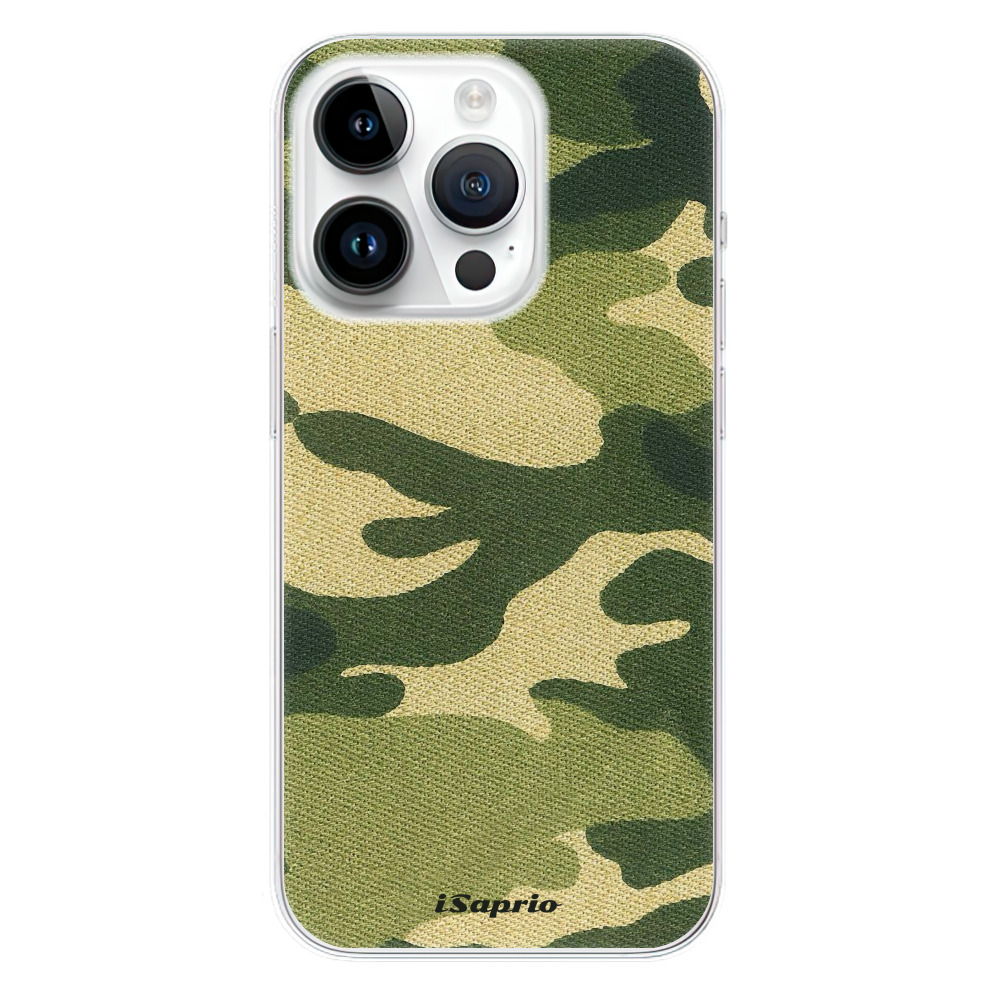 Odolné silikónové puzdro iSaprio - Green Camuflage 01 - iPhone 15 Pro