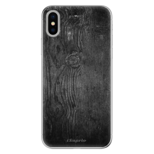 Odolné silikónové puzdro iSaprio - Black Wood 13 - iPhone X
