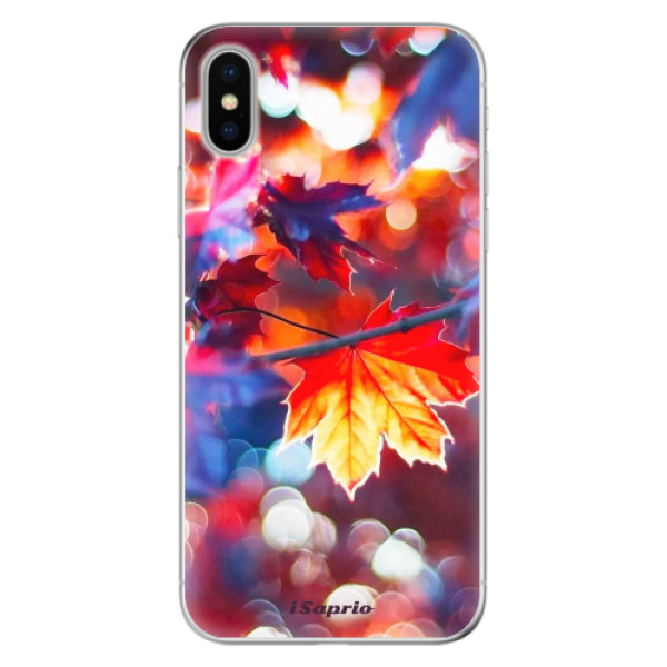 Odolné silikónové puzdro iSaprio - Autumn Leaves 02 - iPhone X