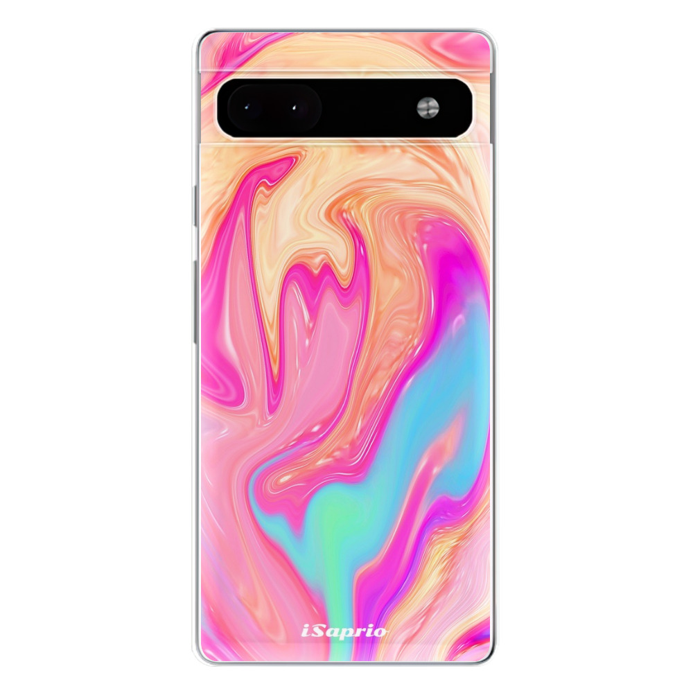 Odolné silikónové puzdro iSaprio - Orange Liquid - Google Pixel 6a 5G