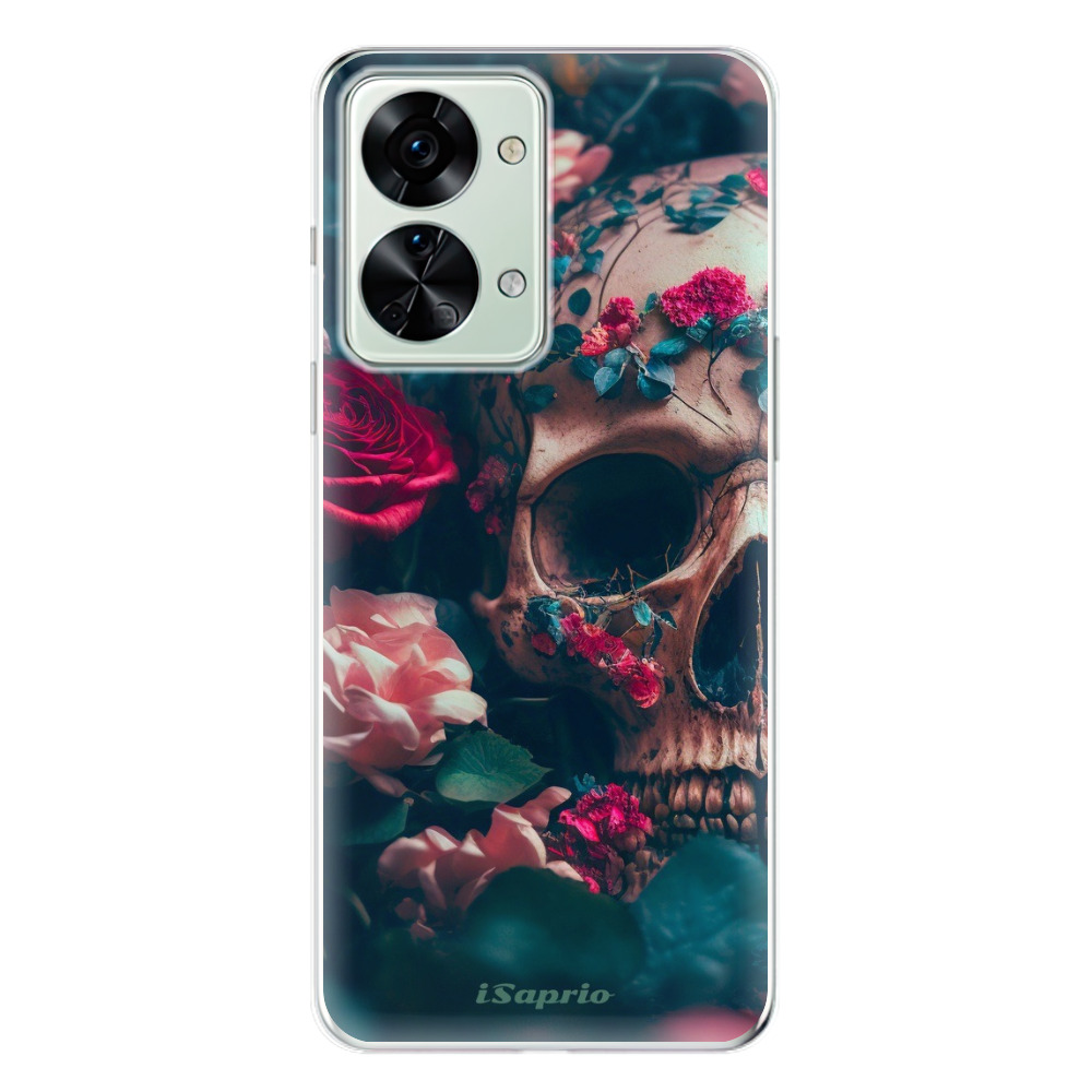 Odolné silikónové puzdro iSaprio - Skull in Roses - OnePlus Nord 2T 5G