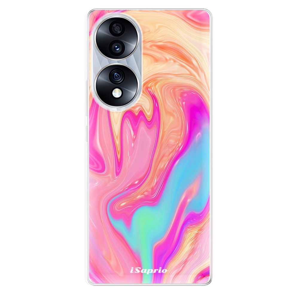 Odolné silikónové puzdro iSaprio - Orange Liquid - Honor 70