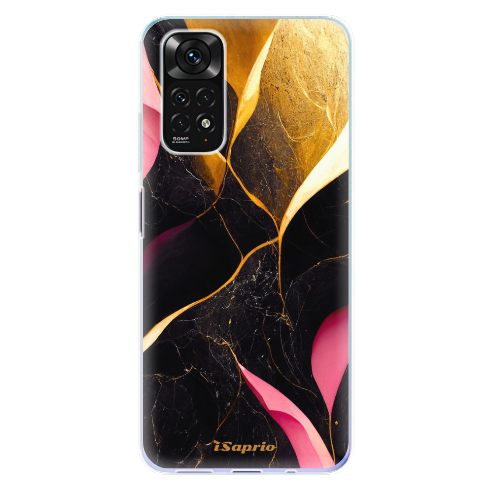 Odolné silikónové puzdro iSaprio - Gold Pink Marble - Xiaomi Redmi Note 11 / Note 11S