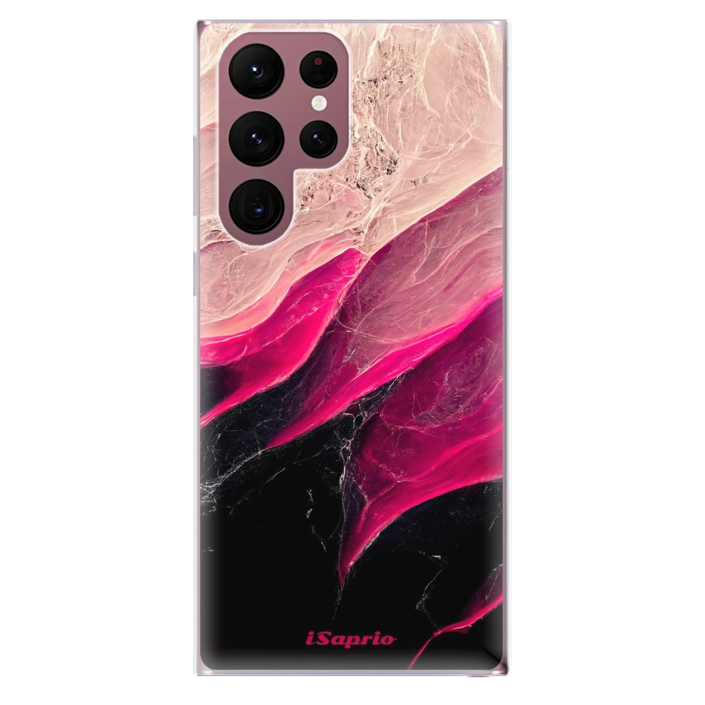 Odolné silikónové puzdro iSaprio - Black and Pink - Samsung Galaxy S22 Ultra 5G
