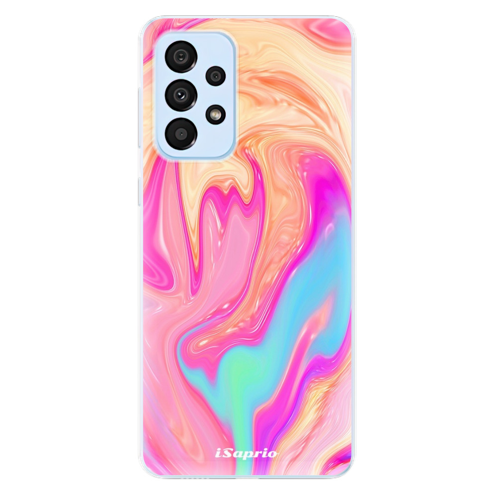 Odolné silikónové puzdro iSaprio - Orange Liquid - Samsung Galaxy A33 5G