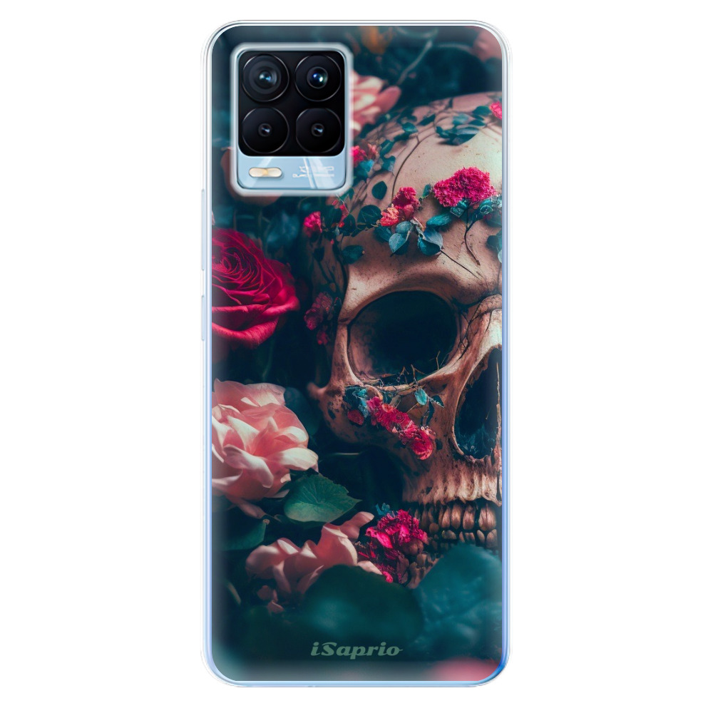Odolné silikónové puzdro iSaprio - Skull in Roses - Realme 8 / 8 Pro