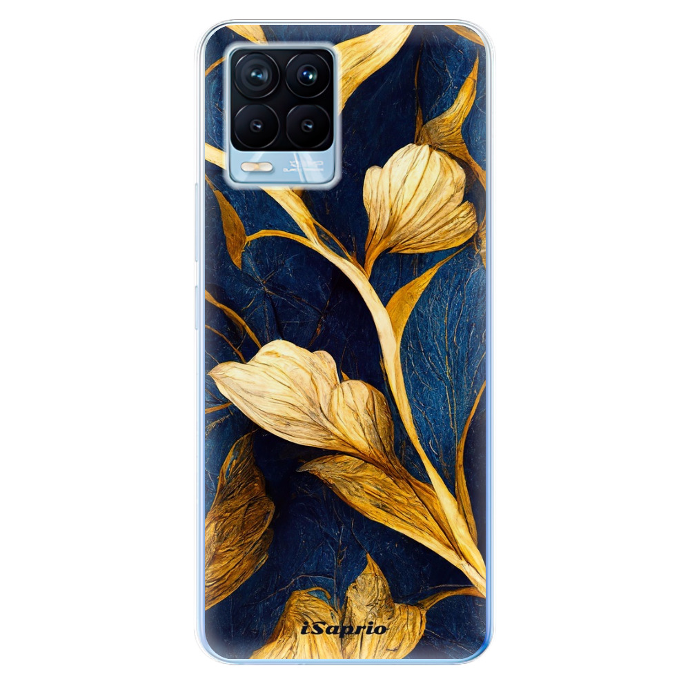 Odolné silikónové puzdro iSaprio - Gold Leaves - Realme 8 / 8 Pro