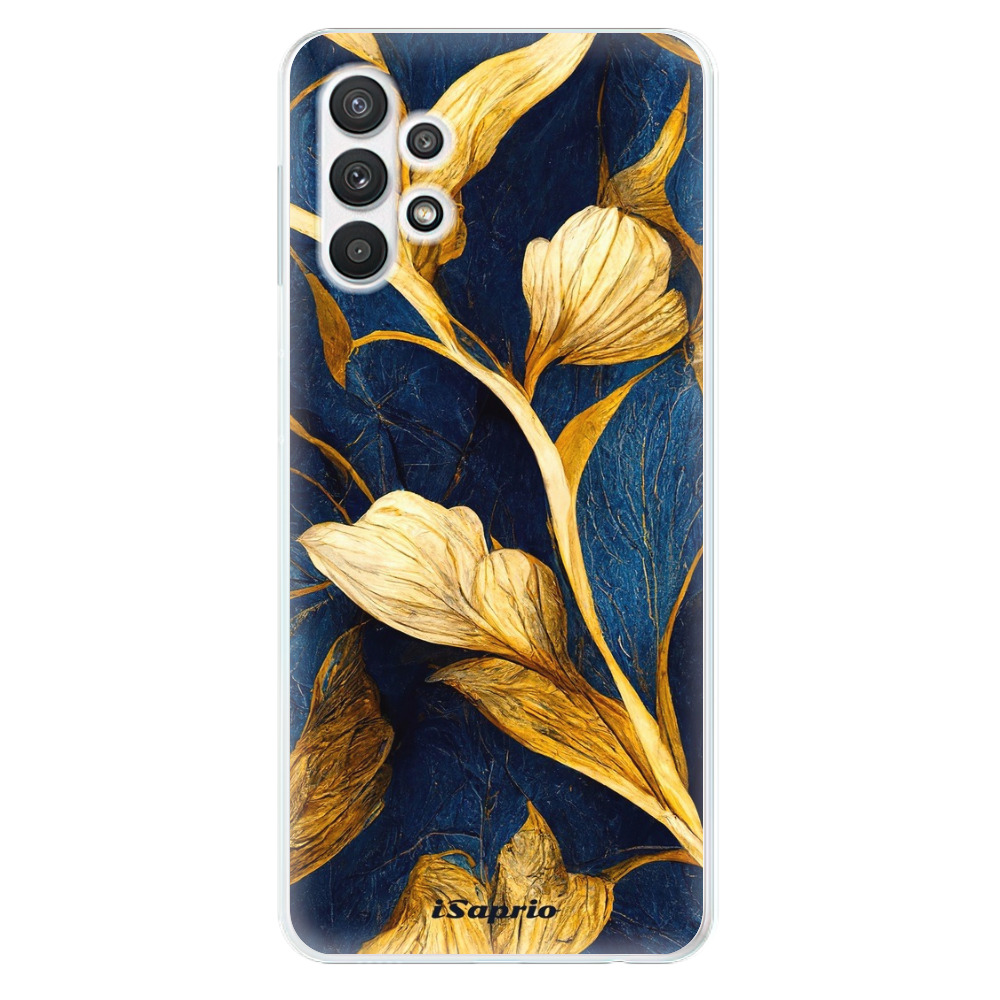 Odolné silikónové puzdro iSaprio - Gold Leaves - Samsung Galaxy A32