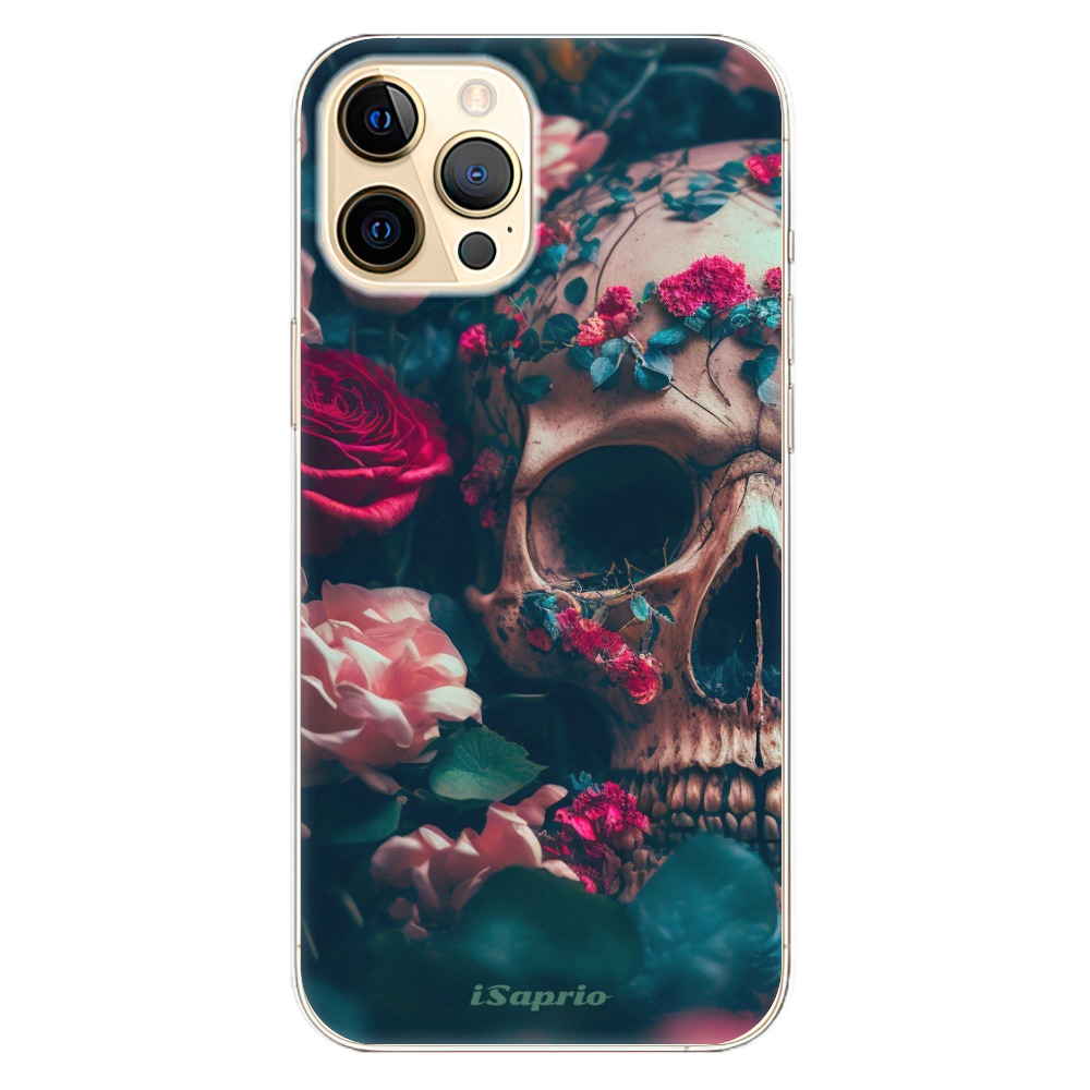 Odolné silikónové puzdro iSaprio - Skull in Roses - iPhone 12 Pro