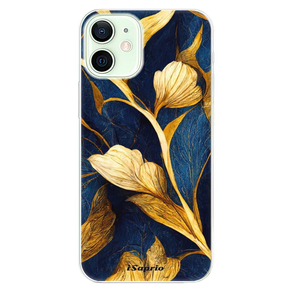 Odolné silikónové puzdro iSaprio - Gold Leaves - iPhone 12