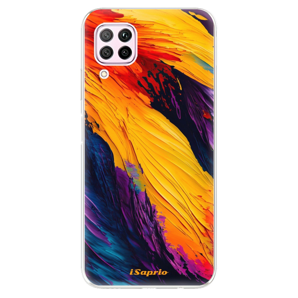 Odolné silikónové puzdro iSaprio - Orange Paint - Huawei P40 Lite
