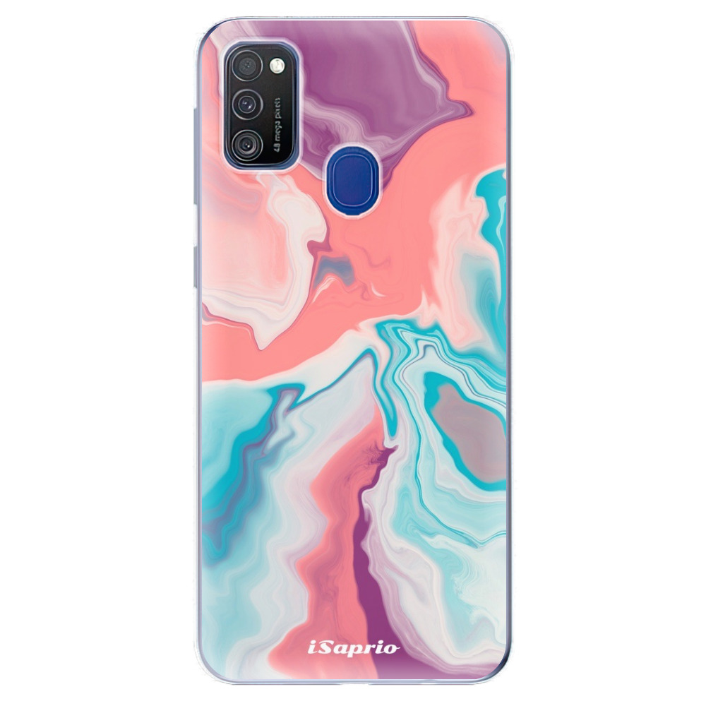 Odolné silikónové puzdro iSaprio - New Liquid - Samsung Galaxy M21