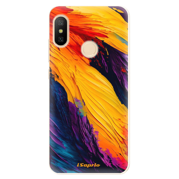 Odolné silikónové puzdro iSaprio - Orange Paint - Xiaomi Mi A2 Lite