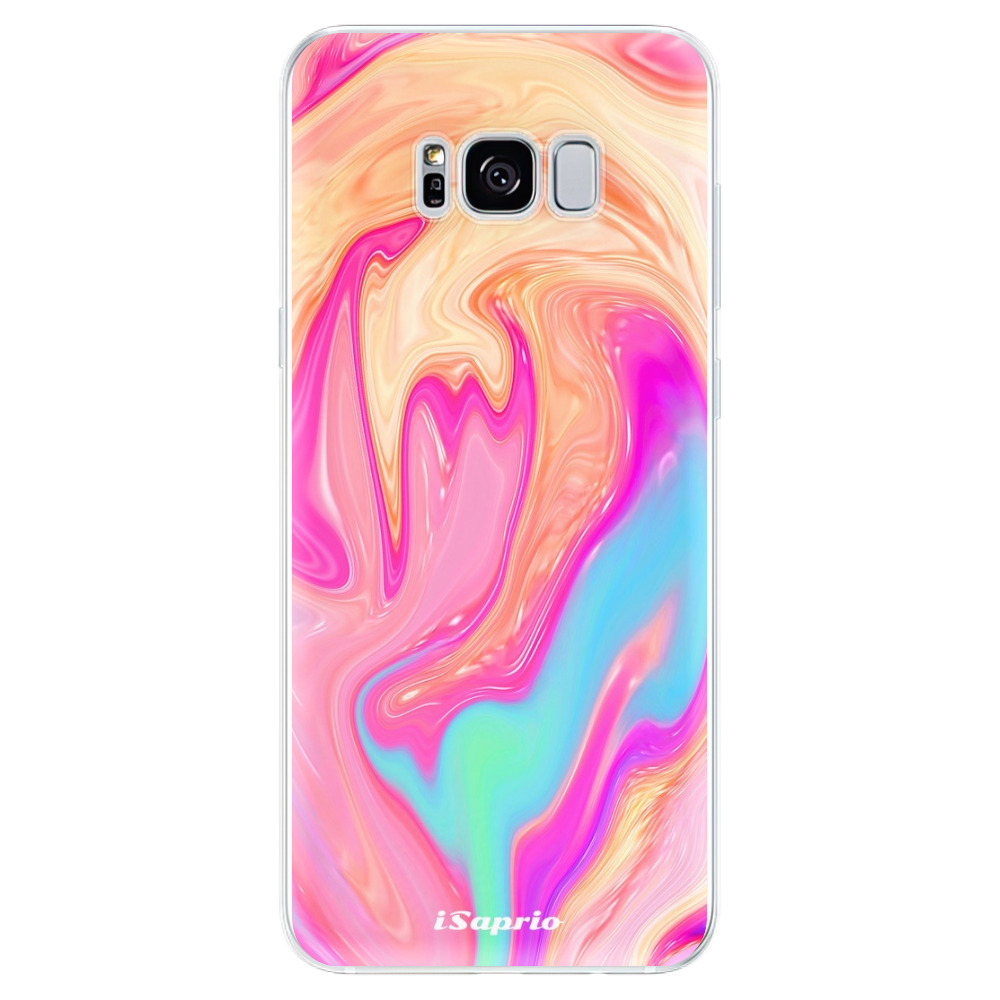 Odolné silikónové puzdro iSaprio - Orange Liquid - Samsung Galaxy S8