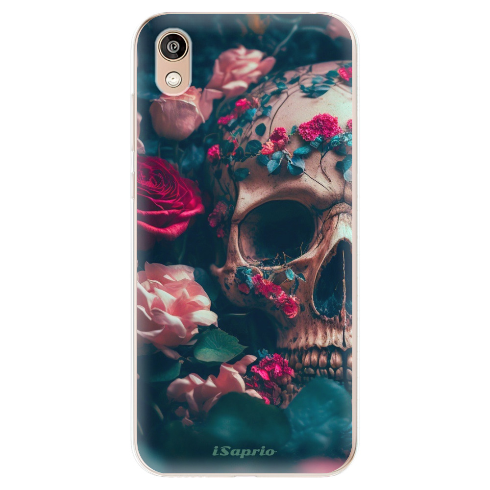 Odolné silikónové puzdro iSaprio - Skull in Roses - Huawei Honor 8S