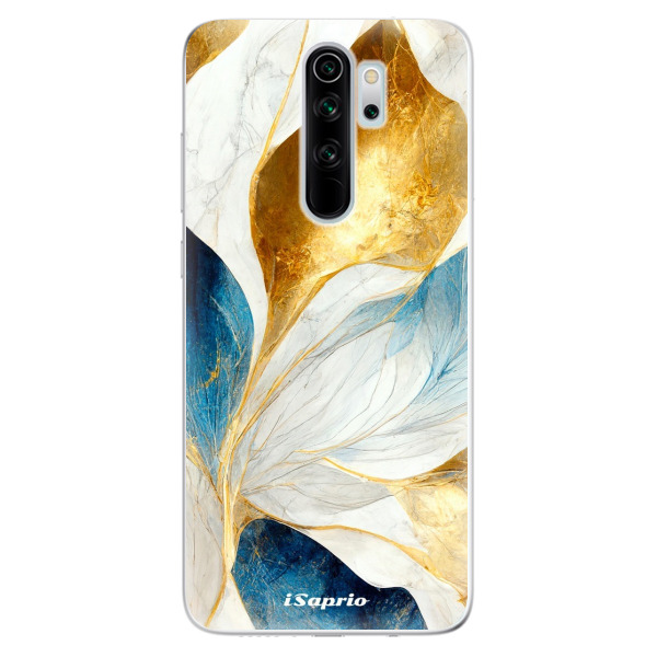 Odolné silikónové puzdro iSaprio - Blue Leaves - Xiaomi Redmi Note 8 Pro