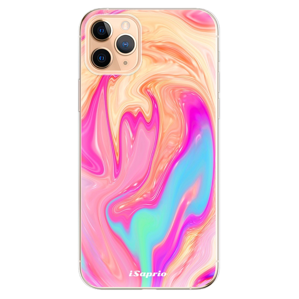 Odolné silikónové puzdro iSaprio - Orange Liquid - iPhone 11 Pro Max