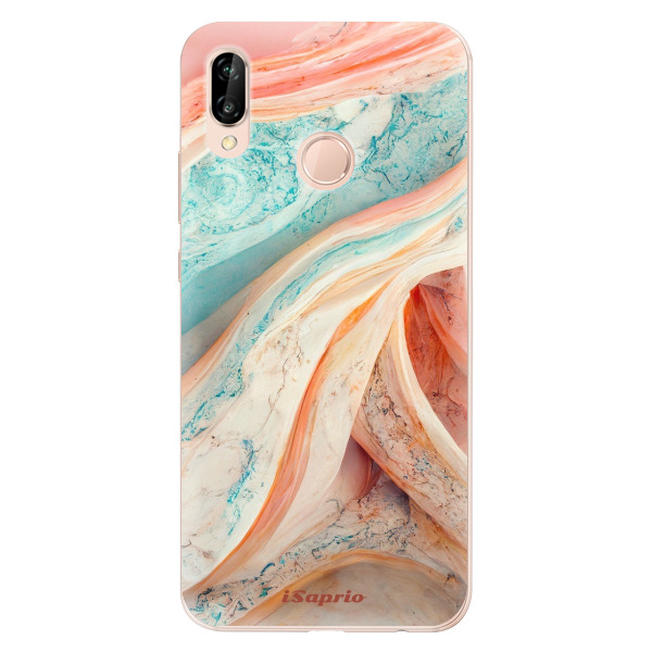 Odolné silikónové puzdro iSaprio - Orange and Blue - Huawei P20 Lite