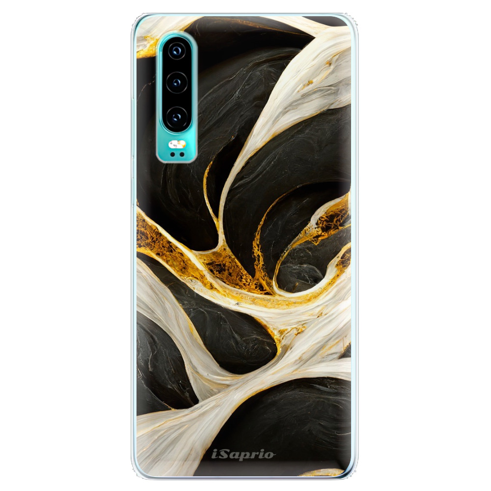 Odolné silikónové puzdro iSaprio - Black and Gold - Huawei P30