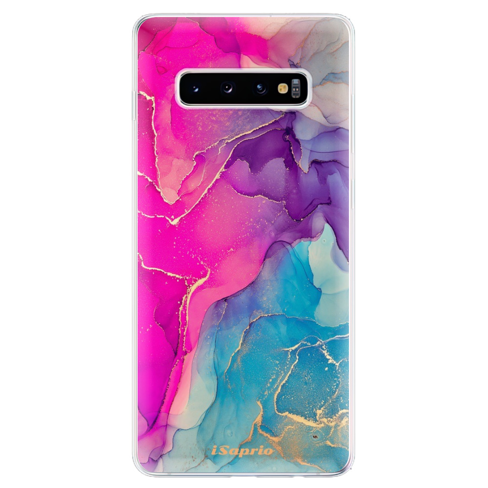 Odolné silikónové puzdro iSaprio - Purple Ink - Samsung Galaxy S10+