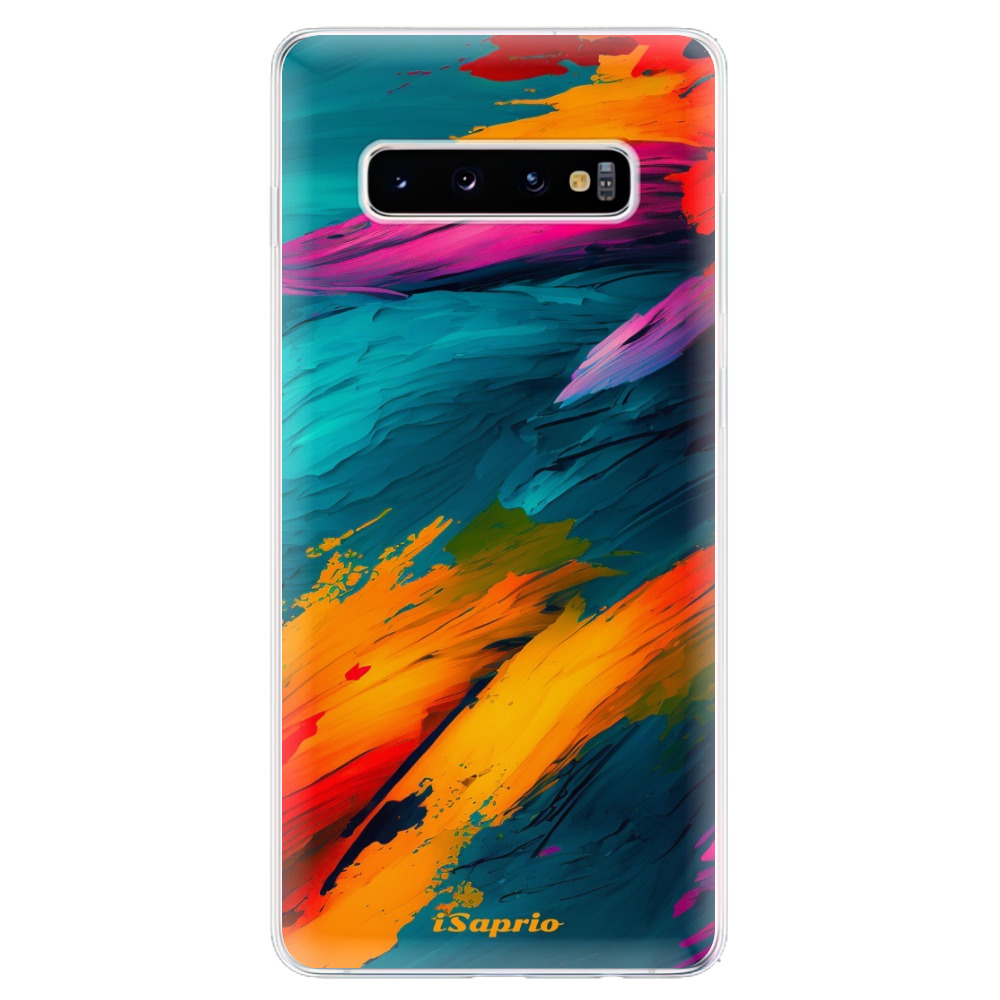 Odolné silikónové puzdro iSaprio - Blue Paint - Samsung Galaxy S10+