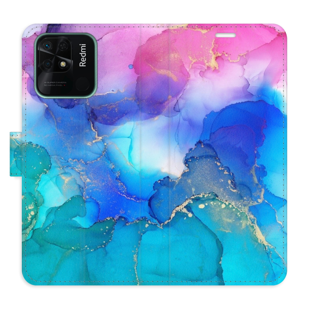 Flipové puzdro iSaprio - BluePink Paint - Xiaomi Redmi 10C