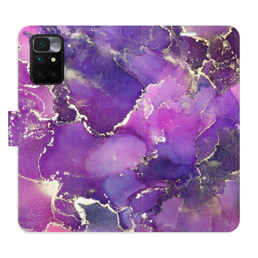 Flipové puzdro iSaprio - Purple Marble - Xiaomi Redmi 10