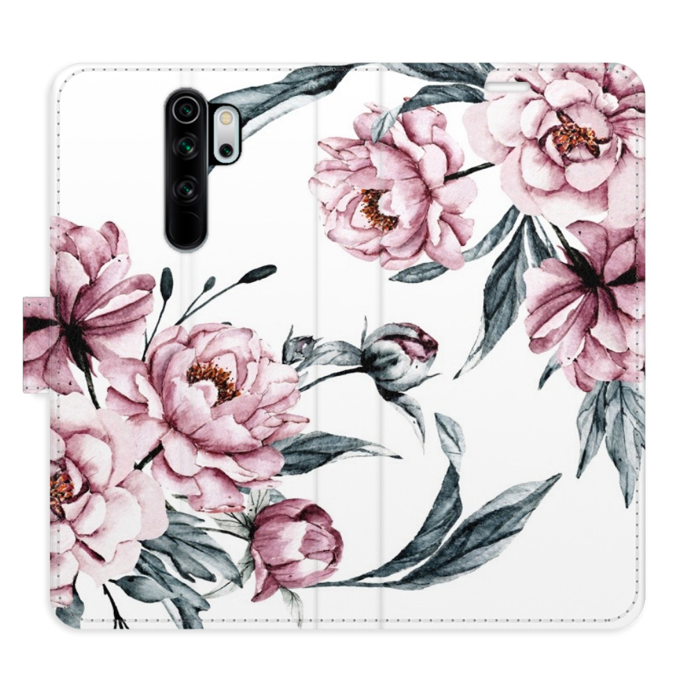 Flipové puzdro iSaprio - Pink Flowers - Xiaomi Redmi Note 8 Pro